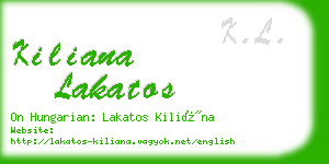 kiliana lakatos business card